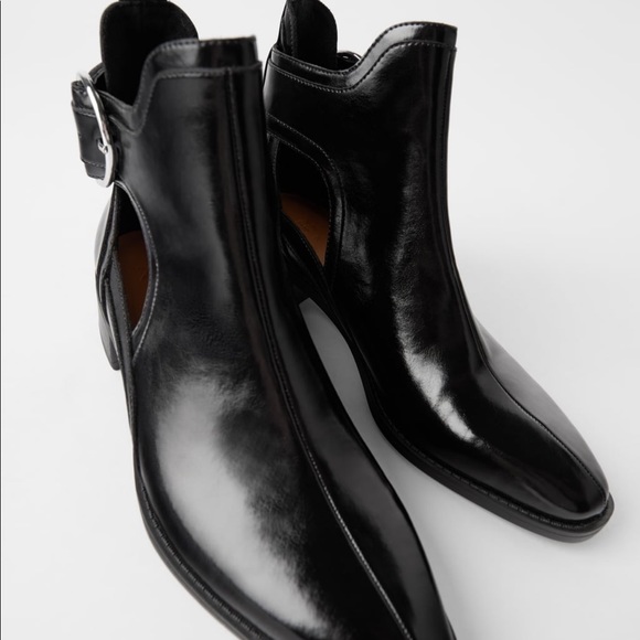 Zara Ankle Boots with Buckle - Picture 3 of 8